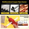 Mardatt 5Pcs Copper Pipe Cleaner and Reamer Kit Includes Inner-Outer Reamer Pipe, 4 In 1 Pipe Cleaning Tool, Sanding Sponge and Tubing Cutter for PVC PPR Copper Brass Aluminum Pipes view 3
