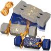 Tenceur 100 Christmas Cracker Kit No Snap Xmas Party Table Favors Snowflake Reindeer DIY Christmas Party Cracker Candy Boxes Christmas Party Favor for Holiday Decoration, Blue and Silver view 1