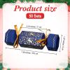 Tenceur 100 Christmas Cracker Kit No Snap Xmas Party Table Favors Snowflake Reindeer DIY Christmas Party Cracker Candy Boxes Christmas Party Favor for Holiday Decoration, Blue and Silver view 2