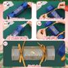Tenceur 100 Christmas Cracker Kit No Snap Xmas Party Table Favors Snowflake Reindeer DIY Christmas Party Cracker Candy Boxes Christmas Party Favor for Holiday Decoration, Blue and Silver view 3