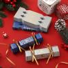 Tenceur 100 Christmas Cracker Kit No Snap Xmas Party Table Favors Snowflake Reindeer DIY Christmas Party Cracker Candy Boxes Christmas Party Favor for Holiday Decoration, Blue and Silver view 4