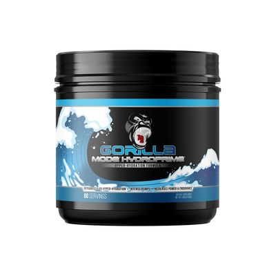 Gorilla Mind Hydroprime Glycerol Pre-Workout - Hydrating Pre-Workout Formula for Intense Pumps  Intramuscular Hyper-Hydration  Increased Power & Endurance/Mixes Flawlessly - 400g