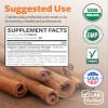 USDA Organic Ceylon Cinnamon Pills - High Potency Ceylon Cinnamon Supplement with 1000mg per Serving for Full Body Antioxidant Support - Vegan Non-GMO cGMP Made & Lab Verified (1 Month Supply) view 4