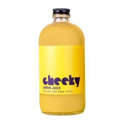 Cheeky Cocktails 100% Lemon Juice, Bar Quality, Not from Concentrate, No Artificial Flavors or Preservatives, 16 Fl Oz (6-Pack)