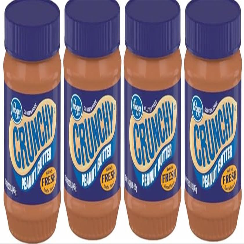 Crunchy Peanut Butter Gluten Free (Pack Of 4 Jars) 16 oz. Each