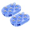 KALLORY 2pcs Rotating Massage Brush with Seven Balls for Full Body Muscle Relief for Neck Back Legs and Arms Blue view 1
