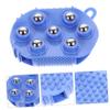KALLORY 2pcs Rotating Massage Brush with Seven Balls for Full Body Muscle Relief for Neck Back Legs and Arms Blue view 3