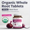 USDA Organic Beet Root Powder (60 Tablets) 1350mg Beets Per Serving with Black Pepper for Extra Absorption - Super Antioxidant and Nitrate Supplement for Athletic Performance and Stamina- No Capsules view 2