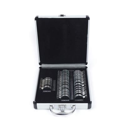 LyeXD 68pcs Optical Trial Lens Set Kit Metal Rim Aluminum Optometry Kit Case Box Trial Frame, Black