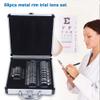 LyeXD 68pcs Optical Trial Lens Set Kit Metal Rim Aluminum Optometry Kit Case Box Trial Frame, Black view 3