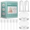 SmilBoxy 105 Pieces Tongue Cleaner + 2 PCS Finger Toothbrush Soft Gauze with Box Disposable Tongue Cleaner Infants Oral Mouth Cleaner Newborn Care 0-36 Month Infants view 1
