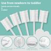 SmilBoxy 105 Pieces Tongue Cleaner + 2 PCS Finger Toothbrush Soft Gauze with Box Disposable Tongue Cleaner Infants Oral Mouth Cleaner Newborn Care 0-36 Month Infants view 2