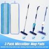 3 Pack Deep Cleaning Pad for Bona Hardwood Floor Cleaner Mop Replacement, Washable & Reusable Pads for Bona Family of Mops, Spray Mop Pads for Hard Surface Floors Cleaning view 2