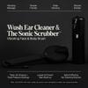 Sonic Scrubber Pro Kit and Wush Pro for Men by Black Wolf - Deluxe Water Powered Ear Cleaner - Electric Triple Jet Stream for Ear Wax Buildup - Water-Resistant Massage Brush with Silicone Bristles view 2