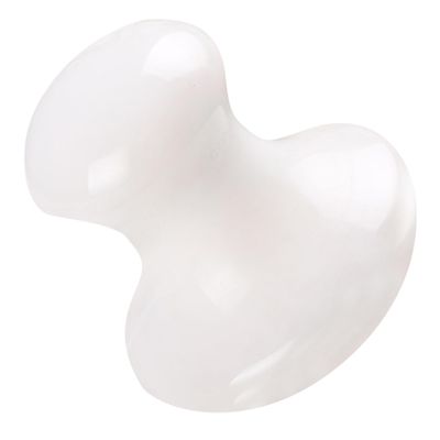 1Pc Massage Stone Mushroom Shape guasha Board gua sha Stone hot Stones for Massage Mushroom guasha Jade Manual Massage Tools Stone massagger White Myofascial