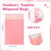 Fulmoon 300pcs Sanitary Napkin Disposal Bag Disposable Sanitary Bag Personal Care Disposal for Tampons Trash Bags period Tampon Bags for Women Privacy Handling Sack Diaper Sack(Light Pink) view 2