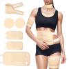 Allcucut Castor Oil Pack Wrap for Women Gifts, 6 Pcs Reusable Organic Cotton Pack Kit for Neck Waist Chest Knee, Adjustable Elastic Strap Compress Packs view 1