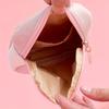 Adorable Pink Peri - Reusable Sanitary Napkin Pads Storage Bag Portable for Women Girls | Soft Touch Velvet with Matching Open Clip Lanyard | Reusable | Zero Waste Period (Black Velvet) view 3
