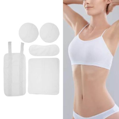 4Pcs Castor Oil Pack Wrap Set, Reusable Castor Oil Wrap for Neck Waist, Double Layer Reusable Organic Castor Oil Packs Kit for Castor Oil Neck Wrap, Stomach Bag, Liver Wrap and a Pad