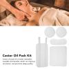 4Pcs Castor Oil Pack Wrap Set, Reusable Castor Oil Wrap for Neck Waist, Double Layer Reusable Organic Castor Oil Packs Kit for Castor Oil Neck Wrap, Stomach Bag, Liver Wrap and a Pad view 2