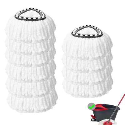 10 Pack Mop Head Replacement for O-Ceda EasyWrin Spin Mop, Ailengy 100% Microfiber Mop Refills Spin Mop Replace Heads for ocedar Mop Easy House Cleaning and Floor Mopping