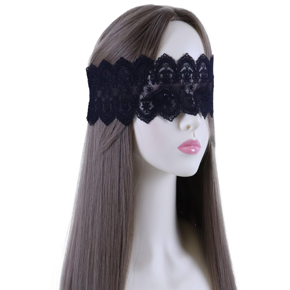 Bonnie Z. Leonardo Women Mysterious Black Lace Masks Lace Eye Mask Soulful Eyes