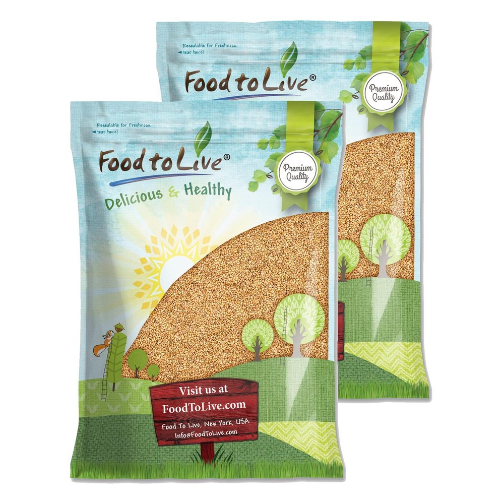 Food to Live Golden Flax Seeds, 20 Pounds  Premium Whole Flaxseeds for Nutritious Recipes, Baking, and Snacking - Rich in Omega-3, Fiber, Protein. Raw, Vegan, Kosher, Bulk. Semillas de Linaza