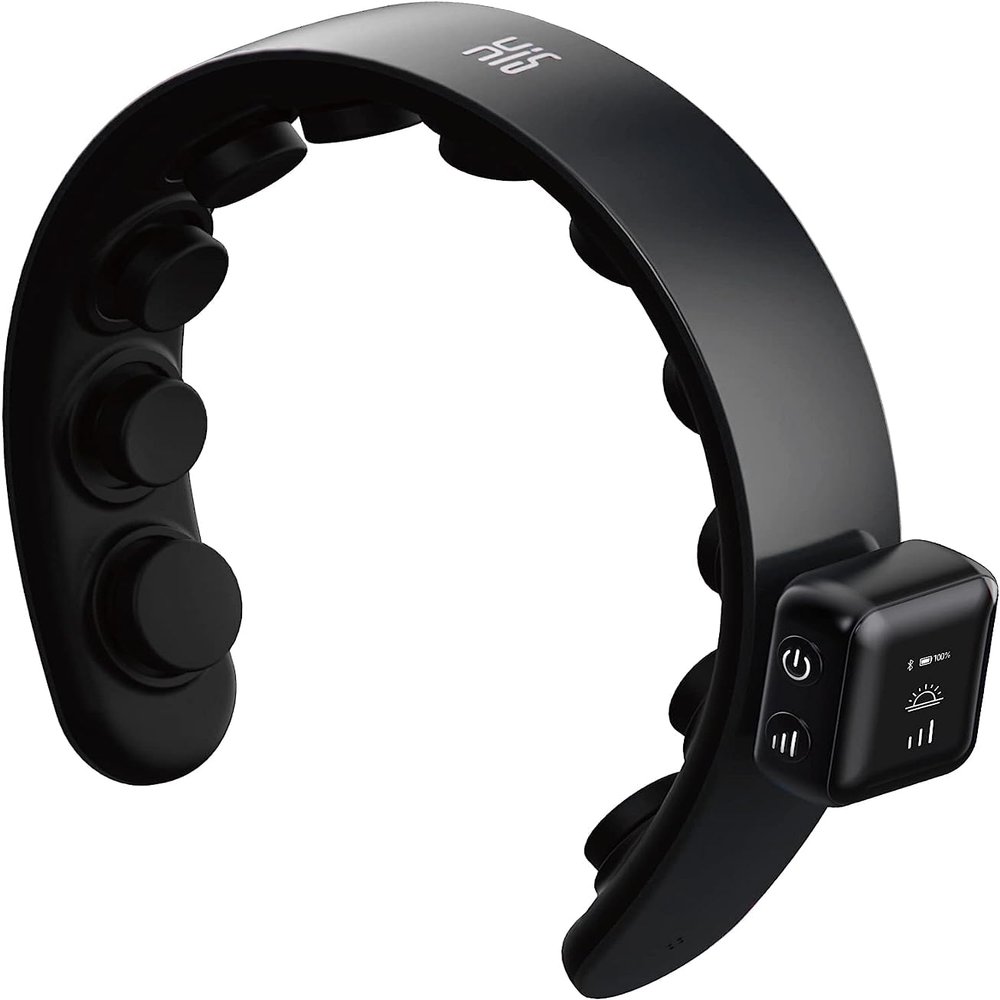 Master Massage H1 Fashion Hairband Head Massager - Slim & Lightweight, 11 Vibrating Heads, 5 Modes, 3 Intensities from Gentle Fingers to Acupressure (Deluxe, Black)