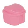 Genco Dental Denture Case, Denture Box with Strainer, Night Cleaner Denture Bath Box for Retainer, Mouthguard, False Teeth, and Denture Cleaning (Pink) view 2