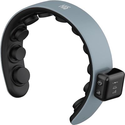 Master Massage H1 Fashion Hairband Head Massager - Slim & Lightweight, 11 Vibrating Heads, 5 Modes, 3 Intensities from Gentle Fingers to Acupressure (Deluxe, Misty Gray)