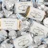 128 Pcs Personalized Wedding Candy Party Favors Wrapped Miniatures and Kisses (1.58 lbs) - Two Hearts view 1