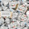124 Pcs Personalized Wedding Candy Party Favors Wrapped Miniatures and Kisses (1.52 lbs) - Pink Botanicals view 1
