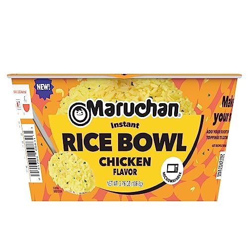 Maruchan Microwavable Chicken Rice Bowl, Instant Rice, 3.76 Oz, 6 Count