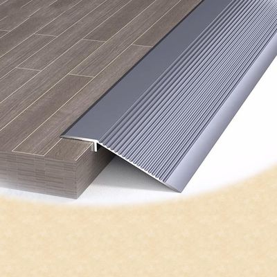 EMENAR 36" Flooring Transition Strip Threshold Accessory, Aluminium Alloy Flat Divider for Edging Trim, Non-Slip Rust-Proof, Cuttable (Color : Iron-g, Size : 2 pcs)