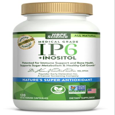 Active Again Hope Science IP6 Inositol 120 caps - Whole Body Immune Support with Nature's Most Potent Antioxidant - IP6 Inositol Supplement for Enhanced Immunity, Bone, Kidney and Heart Health
