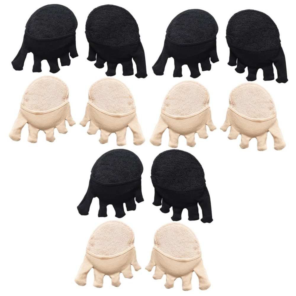 Healifty 6pairs Reusable Toe Socks for Women Footies Socks Wear-Resistant Pads Comfortable