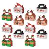 12pcs Boxes Christmas Box Candy Containers Snack Containers Christmas Bags Party Candy Bags Party Treats Bags Christmas Treats Bags Snack Box Paper Cartoon view 1