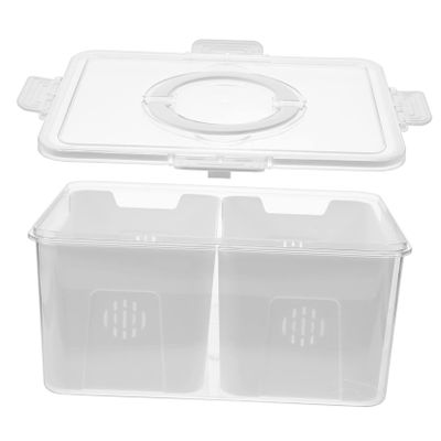 Box Drain Crisper Pp Grey Refrigerator Storage Box/1562 (Color : White)