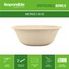 Responsible Products bowls are eco-friendly, Disposable Paper Bowls 40oz For Hot Soup (400 Count),Heavy Duty Paper Dinner Bowls, Dessert Bowls, Made from Sugarcane  Bamboo Fibers view 3