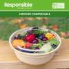Responsible Products bowls are eco-friendly, Disposable Paper Bowls 40oz For Hot Soup (400 Count),Heavy Duty Paper Dinner Bowls, Dessert Bowls, Made from Sugarcane  Bamboo Fibers view 4
