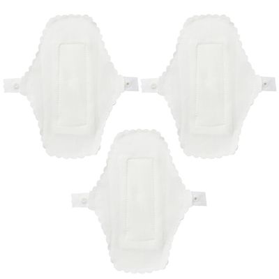Briefs 3pcs 1 Reusable Panty Liners Reusable Feminine Pads Napkins Cotton Pad Washable Towel Woman Cloth Warp Cloth Mother White Pantiliners