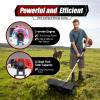 RustyVioum 52cc 2.3HP Gas Power Sweeper, 1700w Portable Hand Held Broom Sweeper, Gas Power Garden Driveway Sweeper Air Cooled Motor, Power Snow Sweeping Broom for Cleaning Artificial Grass Sites Farms view 2