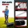 RustyVioum 52cc 2.3HP Gas Power Sweeper, 1700w Portable Hand Held Broom Sweeper, Gas Power Garden Driveway Sweeper Air Cooled Motor, Power Snow Sweeping Broom for Cleaning Artificial Grass Sites Farms view 3