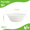 Responsible Products bowls are eco-friendly, Disposable Paper Bowls 12oz For Hot Soup (1000 Count),Heavy Duty Paper Dinner Bowls, Dessert Bowls, Made from Sugarcane  Bamboo Fibers view 2