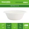 Responsible Products bowls are eco-friendly, Disposable Paper Bowls 12oz For Hot Soup (1000 Count),Heavy Duty Paper Dinner Bowls, Dessert Bowls, Made from Sugarcane  Bamboo Fibers view 3