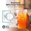 Fit Meal Prep 50 Pack 12 oz Clear Plastic Cups with Strawless Sip Lids, Disposable Plastic Coffee Cups with Lids, To Go Cups for Iced Coffee, Smoothies, Soda, Party Drinks, Bubble Tea, Cold Beverage view 4