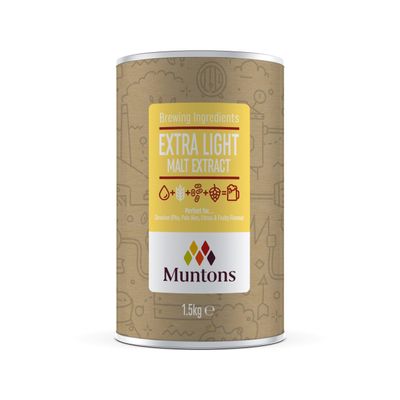 Muntons Brewing Ingredients - Malt Extract Extra Light - Elevate Your Brewing with Crisp Flavours (1.5 kg | 3.3 lb)