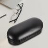 Healifty 2-in-1 Portable Glasses Box with Double Layer Design Case with Built-in Mirror Tweezers and Solution Bottle Compact Eyeglasses Storage for Travel view 2