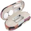 Healifty 2 in 1 ContactLens Case and Eyeglasses Case, Portable Double Sided ContactLens Travel Case with Built-in Mirror, Tweezer and Contact Solution Bottle view 4