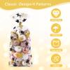 COQOFA Black Gold 5"X11" Gift Wrap Cellophane Cello Bags: Clear Candy Cookie & Plastic Goodie Storage Treat Party Favor Bags with Twist Ties - 100 Pcs for Graduation, Birthday & Retirement view 3